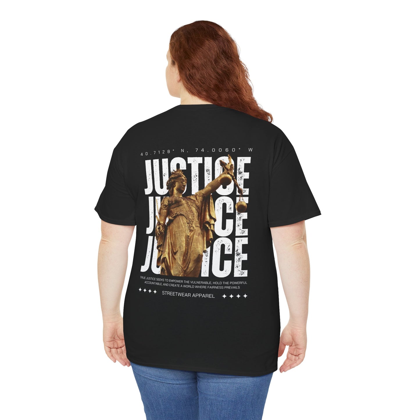 Camiseta estilo Streetwear - Justice Statue
