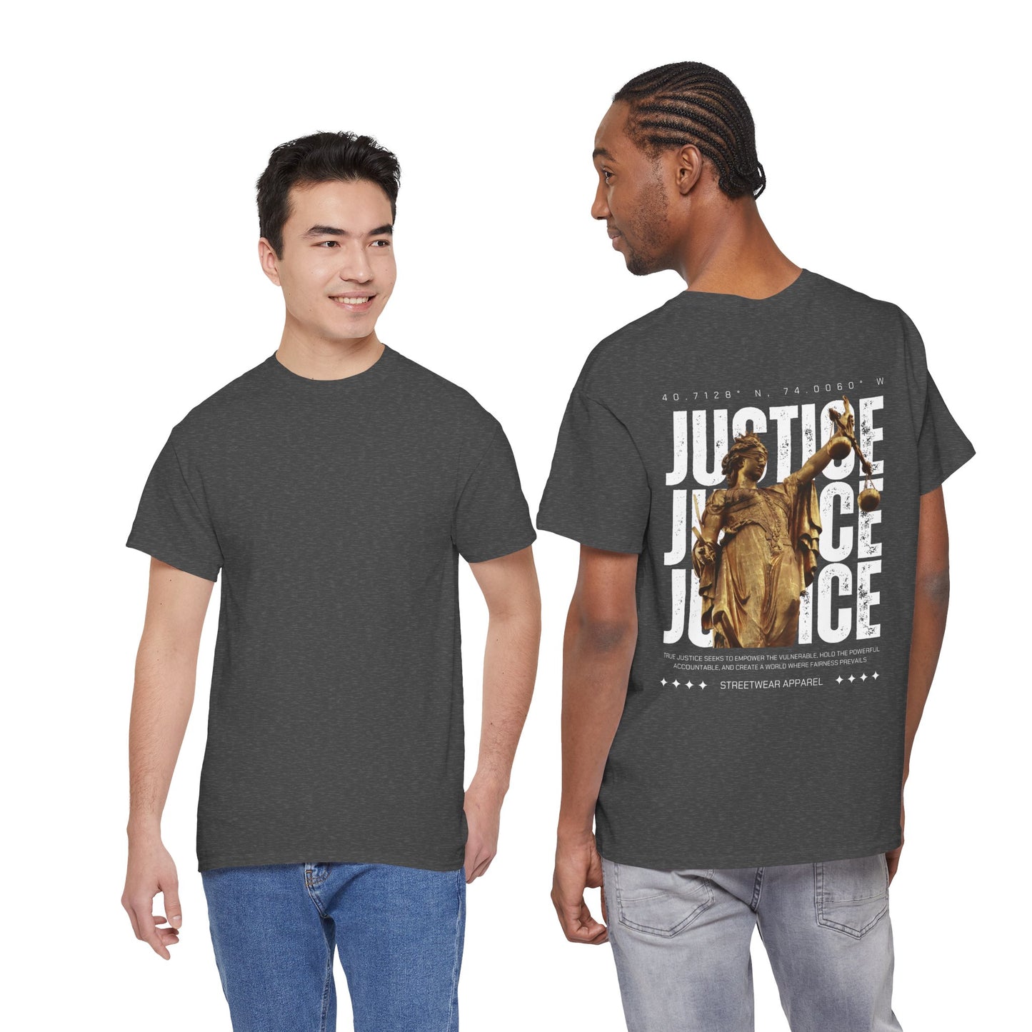Camiseta estilo Streetwear - Justice Statue