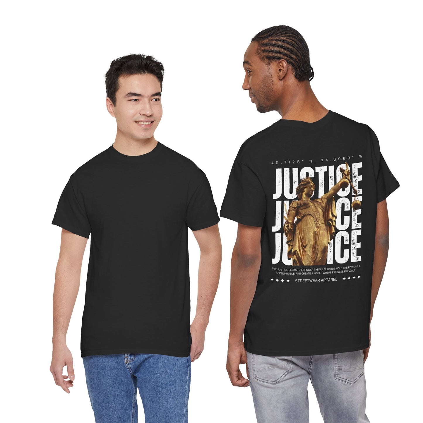 Camiseta estilo Streetwear - Justice Statue