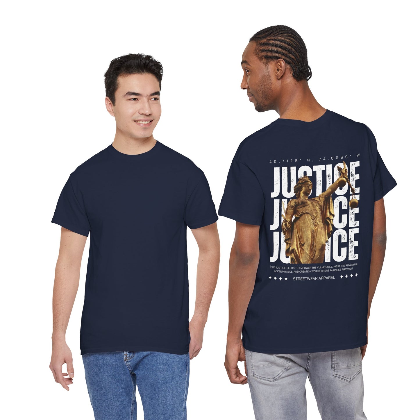Camiseta estilo Streetwear - Justice Statue