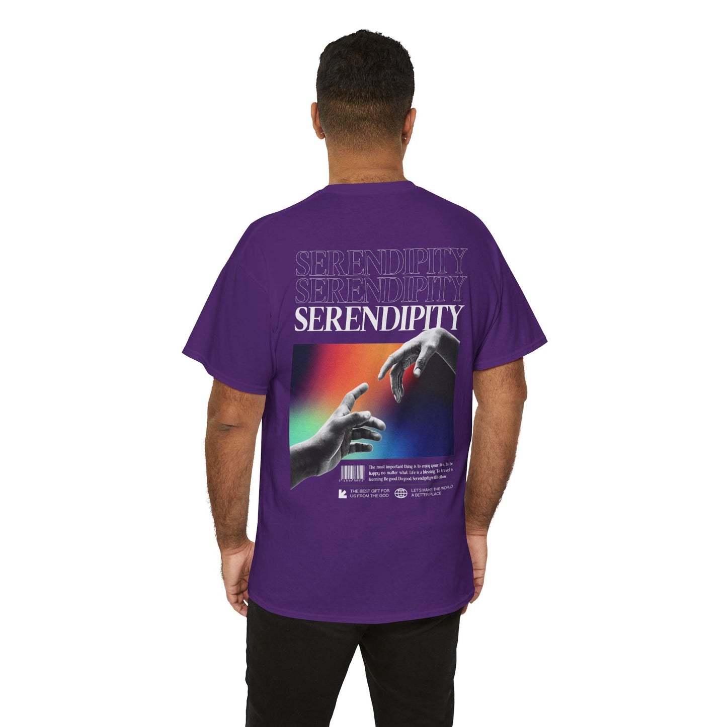 Camiseta estilo Streetwear - Retro Rainbow Hands - Unisex