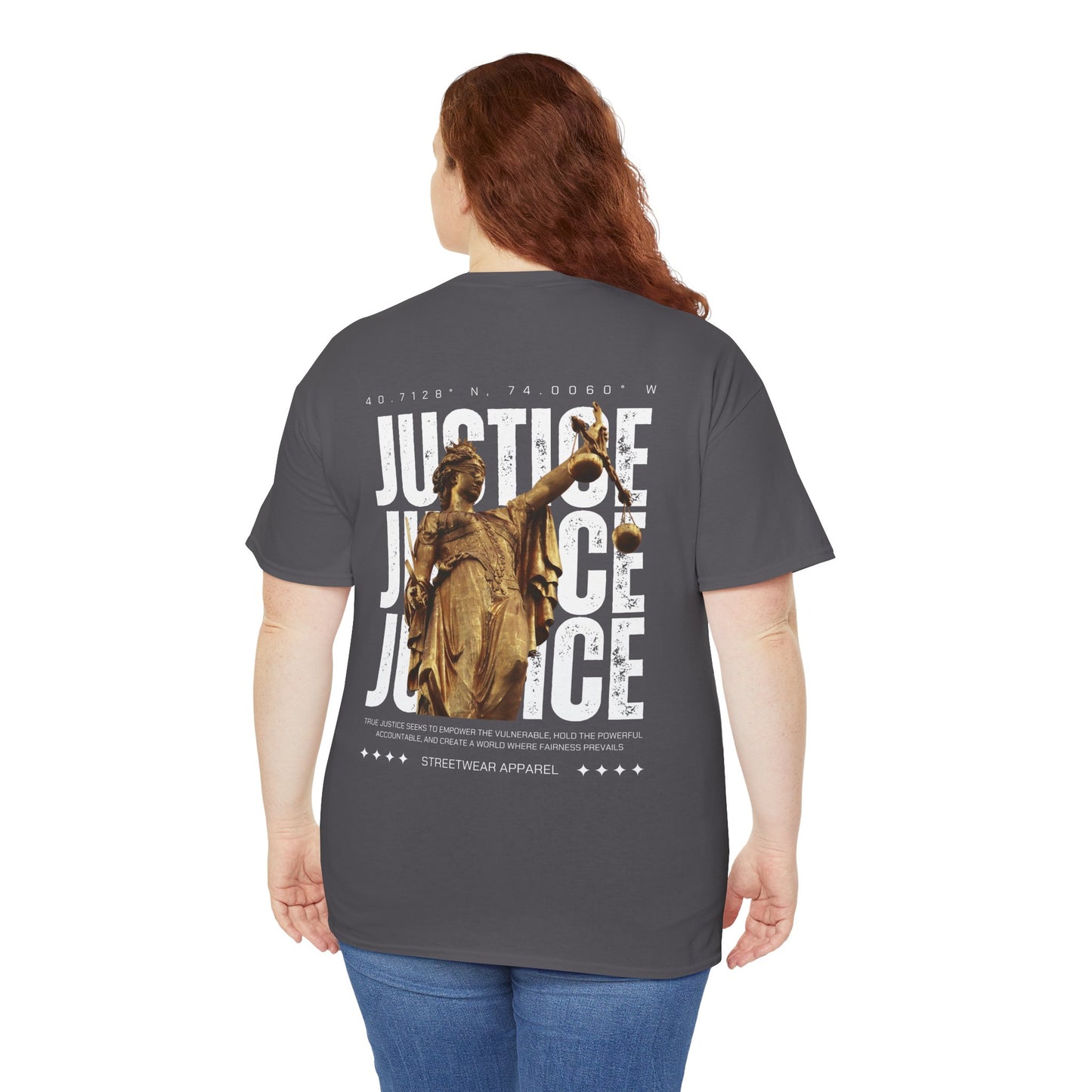 Camiseta estilo Streetwear - Justice Statue
